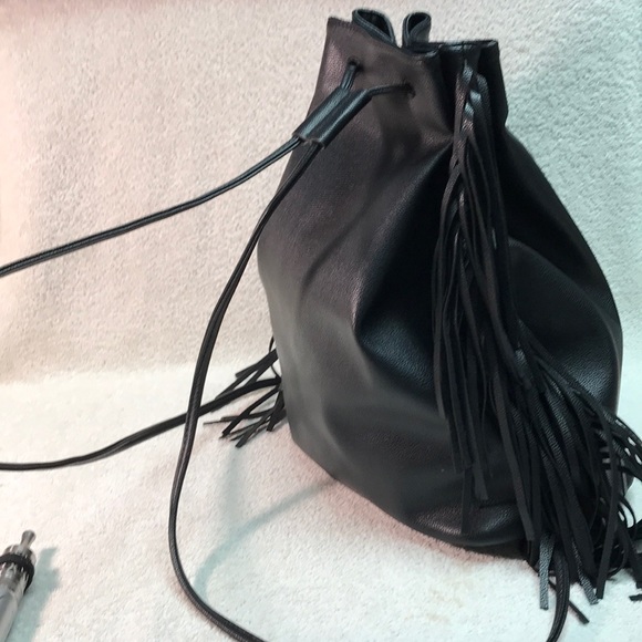 Victoria Secret drawstring backpack (black) NWOT - Picture 6 of 6